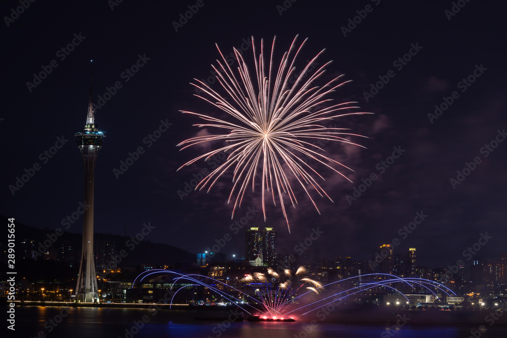 Macau, China 7th September 2019. 30th Macao International Fireworks Display Contest, Philippines Team - Platinum Fireworks, Inc.