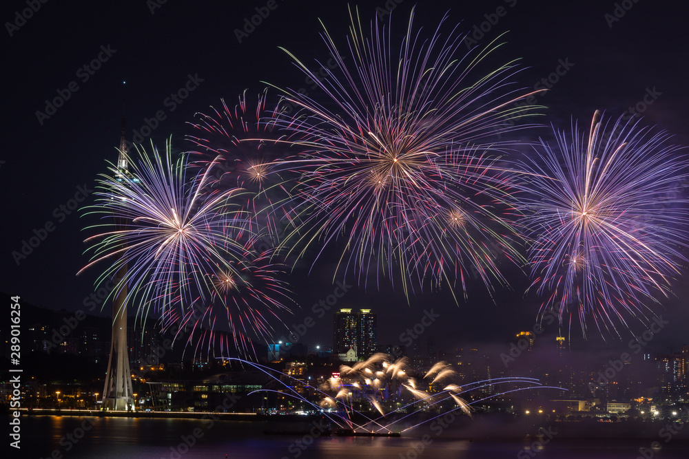 Macau, China 7th September 2019. 30th Macao International Fireworks Display Contest, Philippines Team - Platinum Fireworks, Inc. Macau, China 7th September 2019. 30th Macao International Fireworks Display Contest, Philippines Team - Platinum Fireworks, Inc.