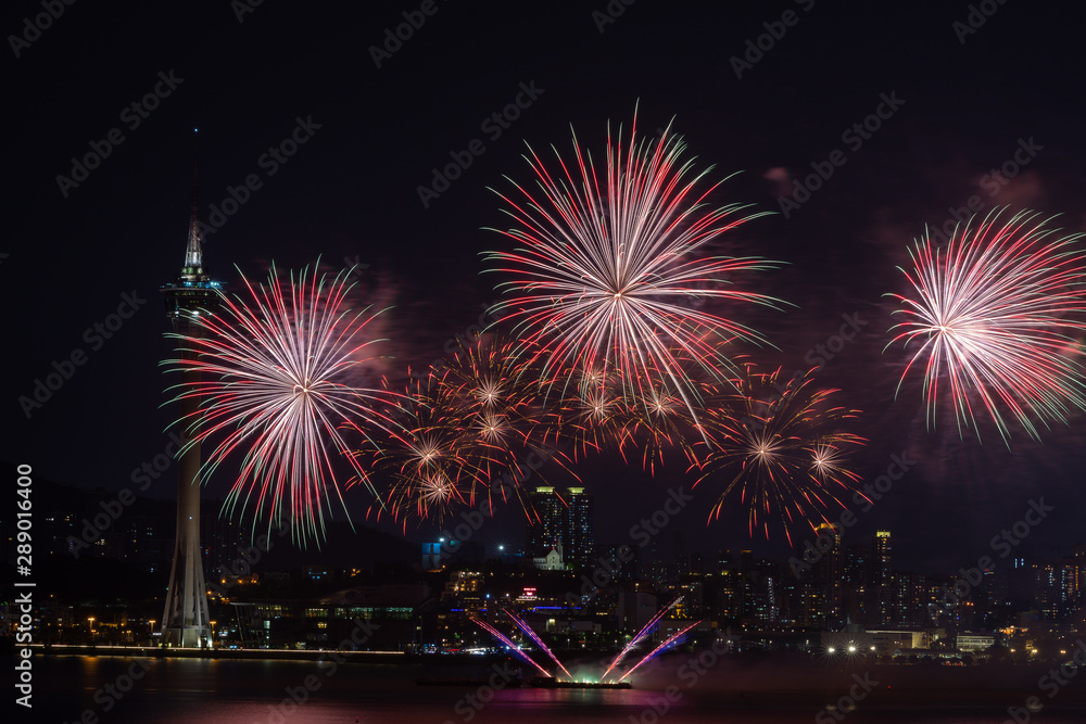 Macau, China 7th September 2019. 30th Macao International Fireworks Display Contest, Philippines Team - Platinum Fireworks, Inc. Macau, China 7th September 2019. 30th Macao International Fireworks Display Contest, Philippines Team - Platinum Fireworks, Inc.