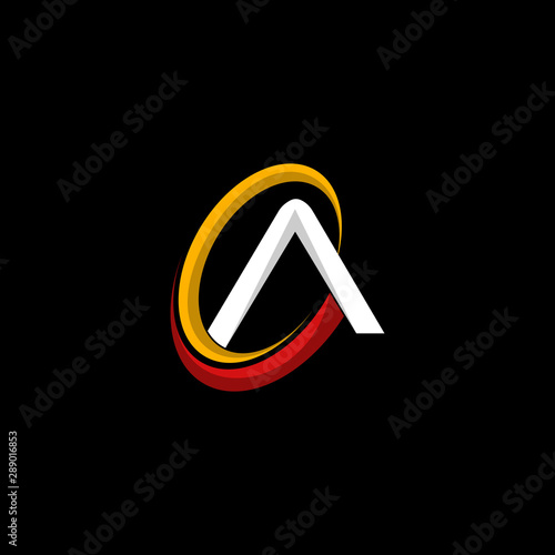 Letter A Circular Creative Modern Icon Logo Design Template Element Vector
