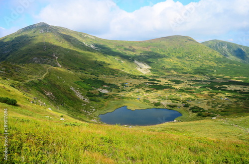 A lake called Nesamovite, located in the Ukrainian Carpathians at an altitude of 1750 m.