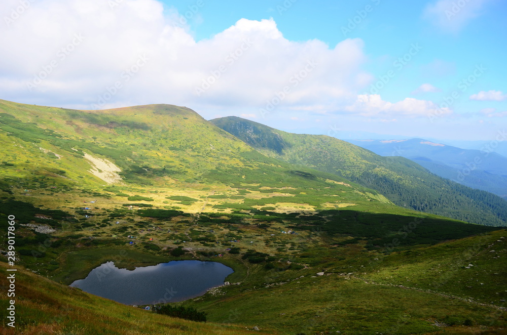 A lake called Nesamovite, located in the Ukrainian Carpathians at an altitude of 1750 m.