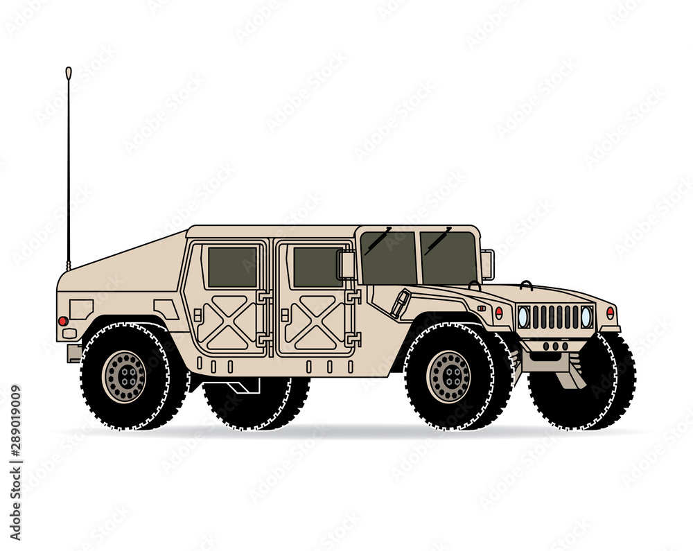 US Army Jeep Desert Silhouette