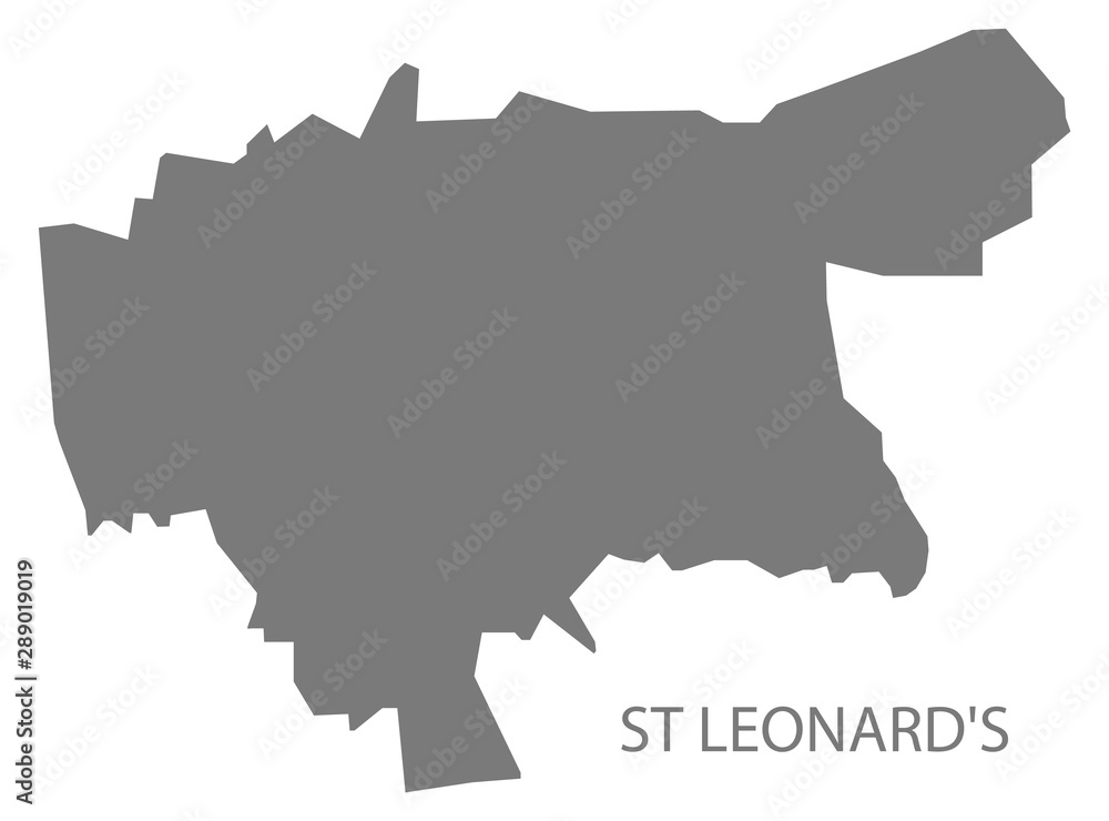 St Leonards grey ward map of Chesterfield district in East Midlands England UK