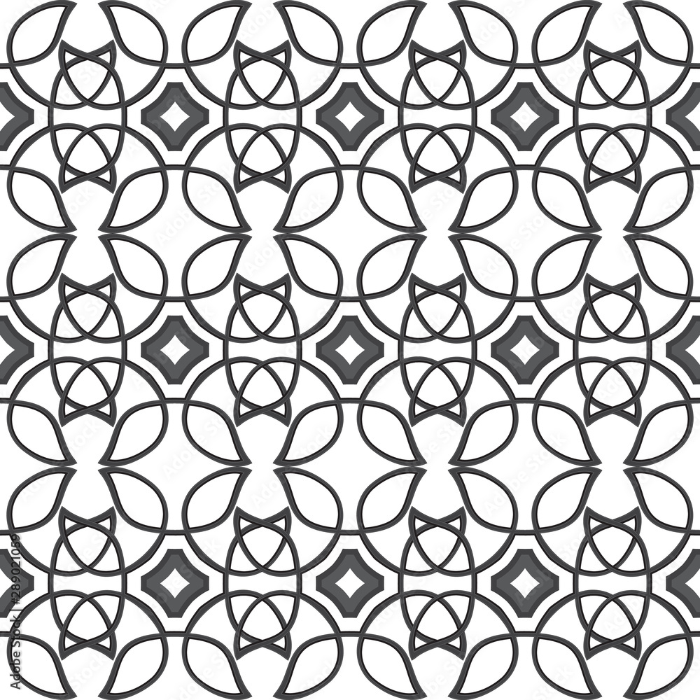 Celtic black ethnic vector pattern with wicker elements. Celtic black ethnic vector pattern with wicker elements.