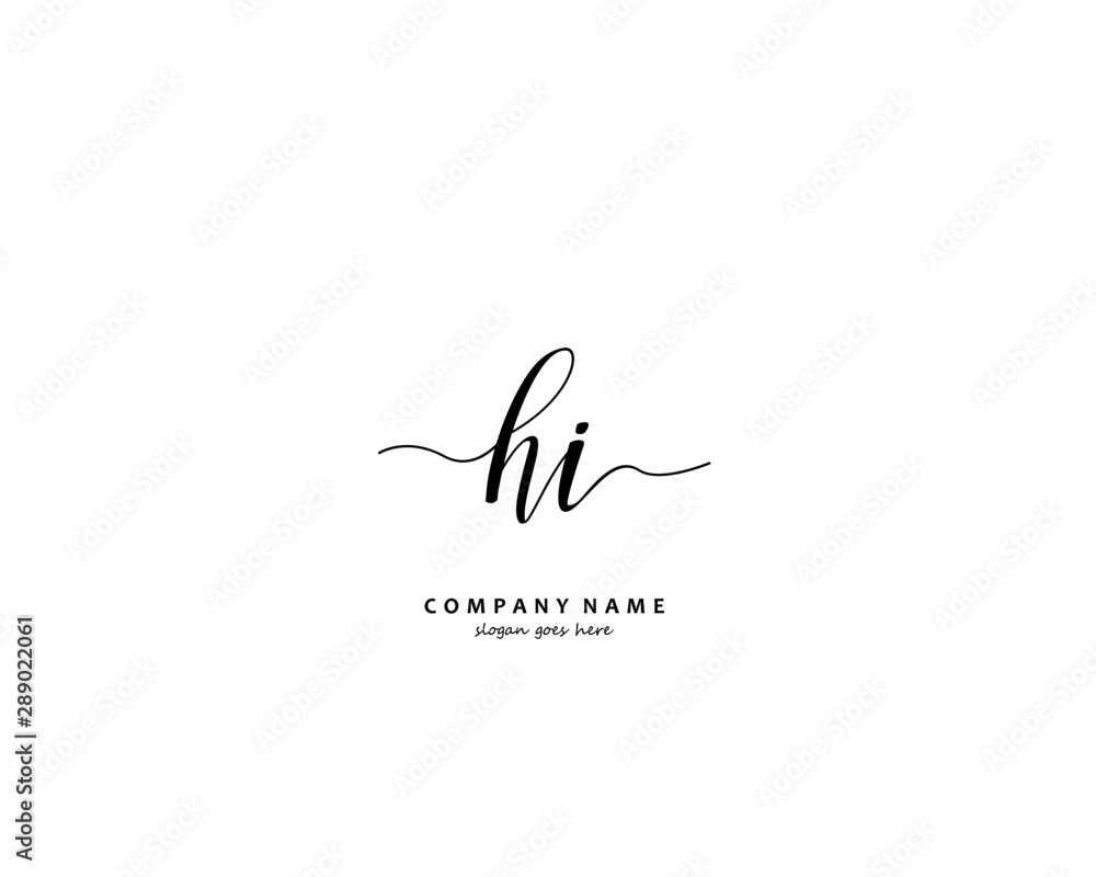 HI Initial letter logo template vector HI Initial letter logo template vector