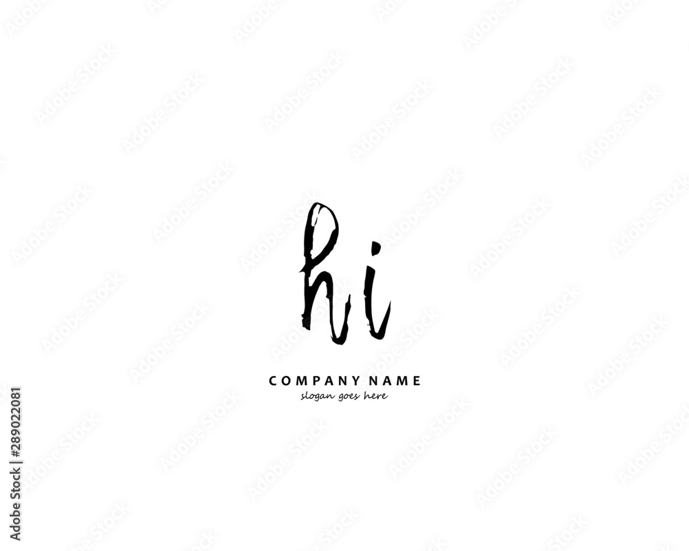 HI Initial letter logo template vector HI Initial letter logo template vector