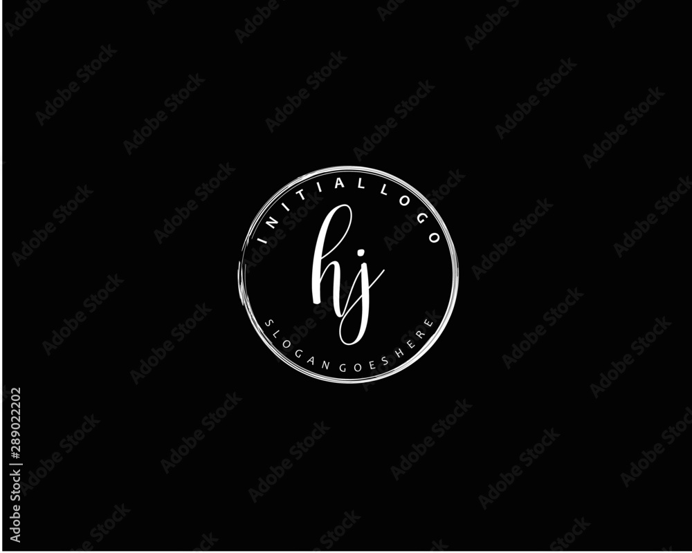 Fototapeta premium HJ Initial letter logo template vector