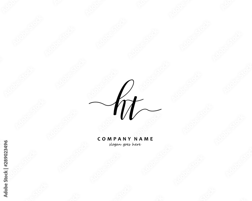 HT Initial letter logo template vector