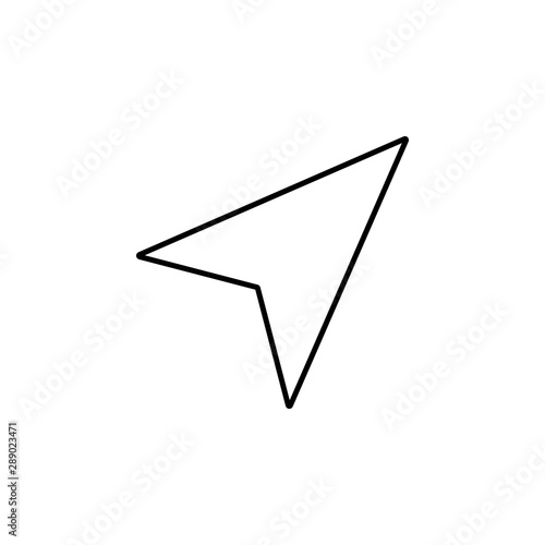 Cursor icon. Simple thin line  outline vector of location icons for ui and ux  website or mobile application