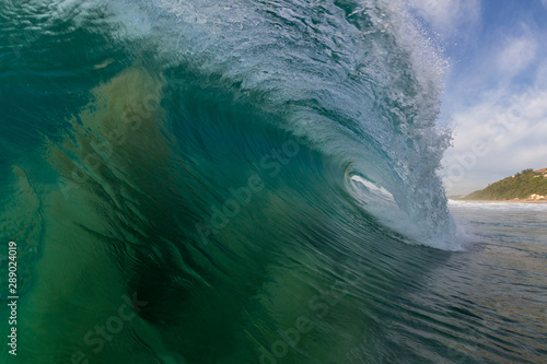 huge close up wave breaking 