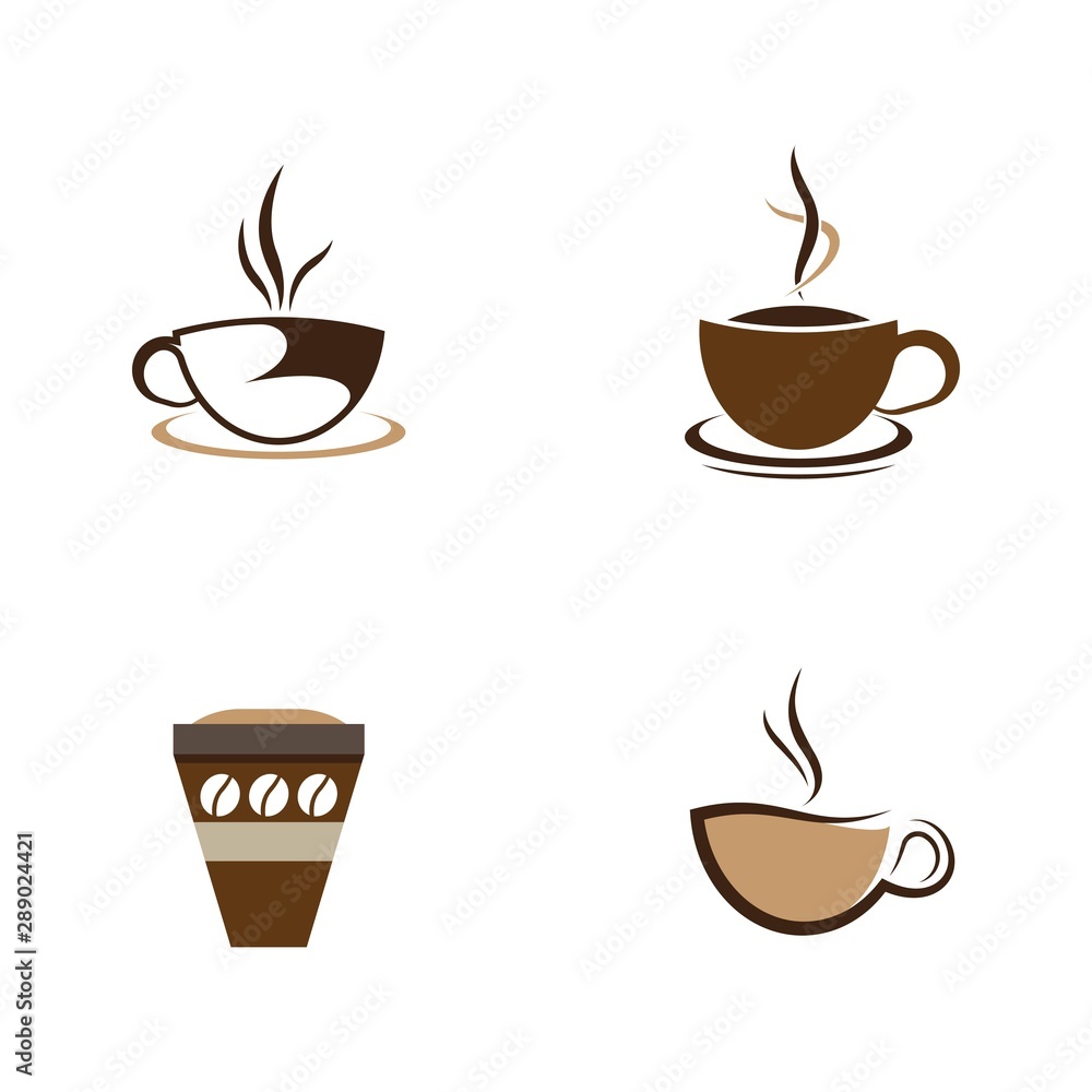 Coffee cup logo template vector icon Coffee cup logo template vector icon
