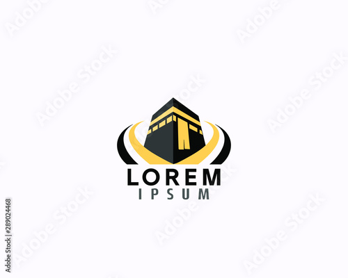 Hajj awesome and professional Hajj or Umrah Logo design template pilgrimage Fully Vector Editable