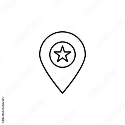 Location, star icon. Simple thin line, outline vector of location icons for ui and ux, website or mobile application Free Download Location, star icon. Simple thin line, outline vector of location icons for ui and ux, website or mobile application - GFXLoad