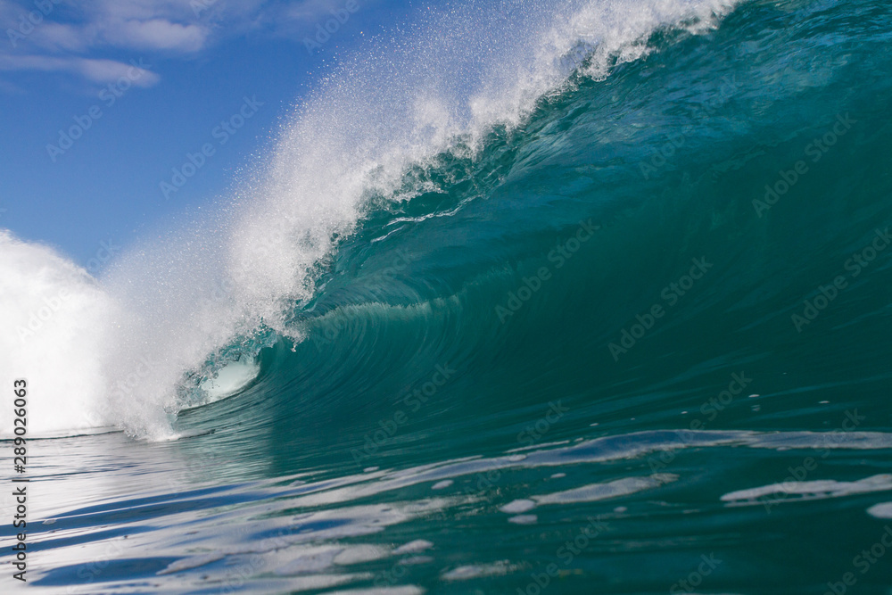 close up wave crashing on a shallow reef close up wave crashing on a shallow reef