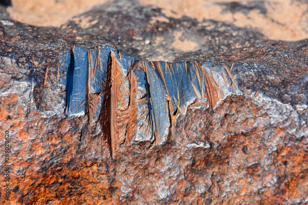 Ταπετσαρία Detail of Hoba meteorite, that lies on the farm of the same name, not far from Grootfontein, in the Otjozondjupa Region of Namibia Africa