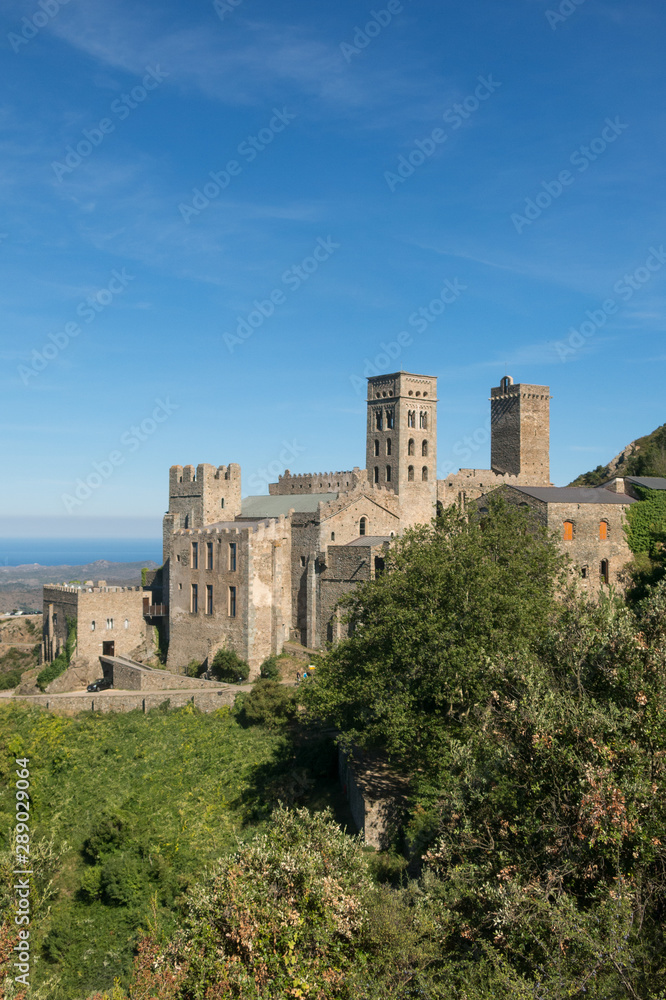The Romanesque abbey of Sant Pere de Rodes. Girona, Catalonia