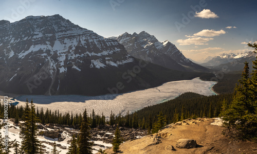 Peyto Lake Canada Alberta Frozen