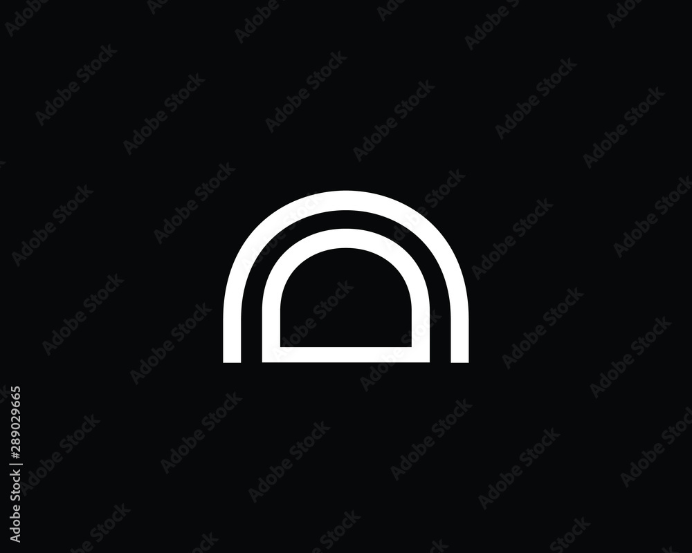 Creative and Minimalist Letter ND Logo Design Icon, Editable in Vector Format in Black and White Color Creative and Minimalist Letter ND Logo Design Icon, Editable in Vector Format in Black and White Color