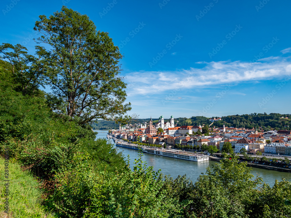 Panorama Ortsbild von Passau in Bayern