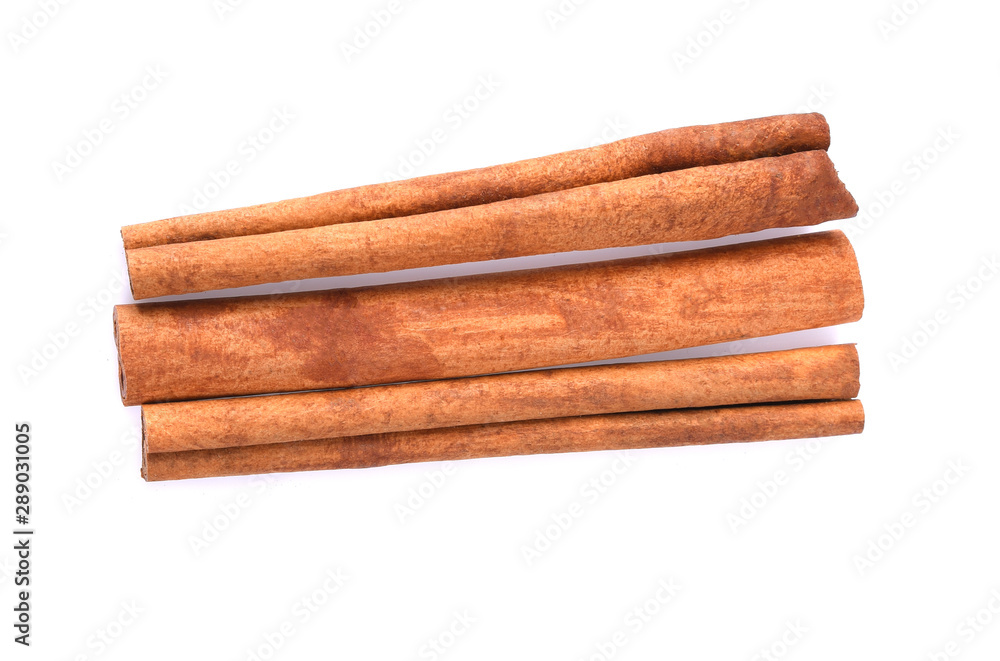 Cinnamon sticks isolated on white background Cinnamon sticks isolated on white background