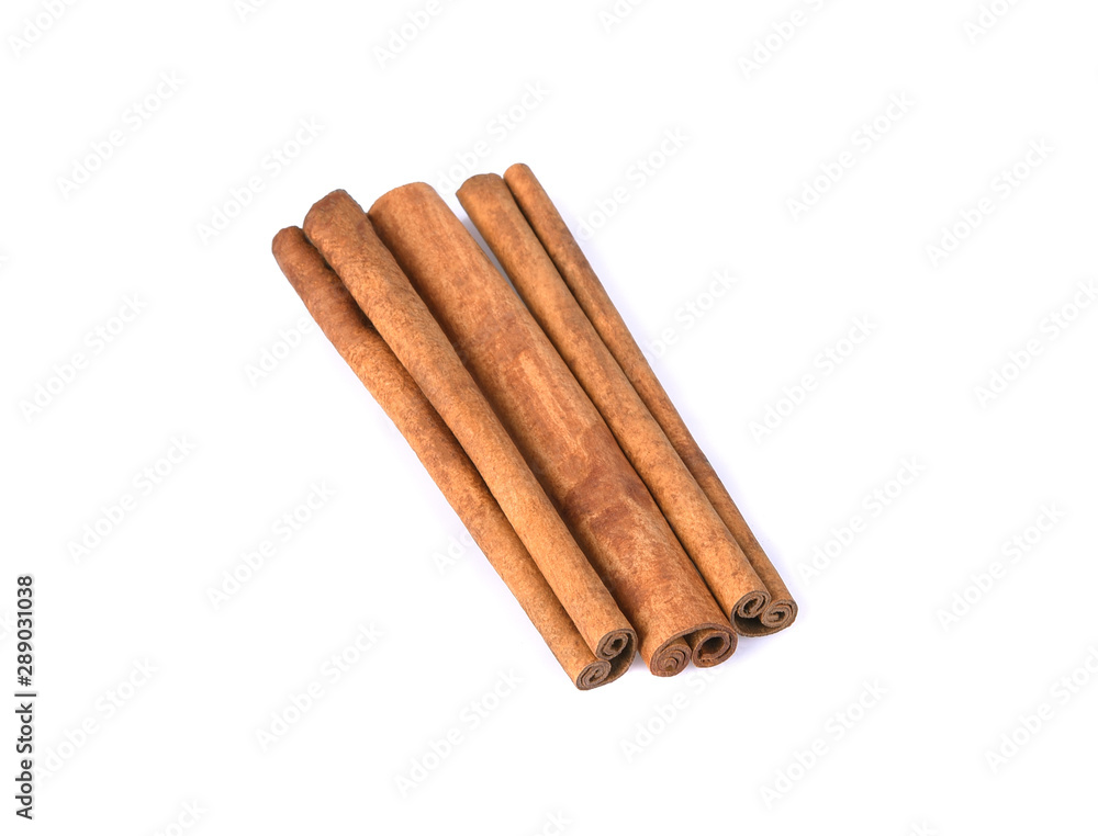 Cinnamon sticks isolated on white background Cinnamon sticks isolated on white background