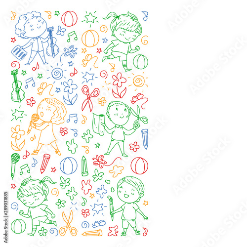 Cleaning services company vector pattern