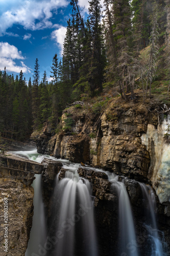 johnston canyon waterfall banff canada 
