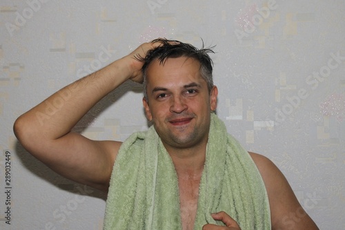 A man after a shower.