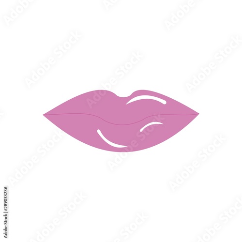 Beautiful women lips. Icon a vector template. Love icon illustration.