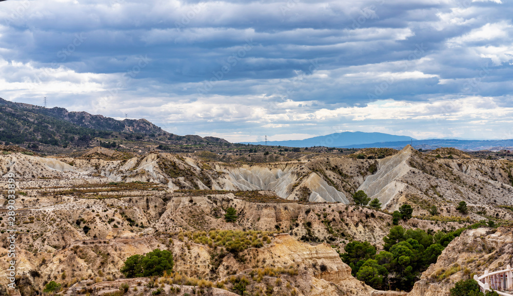 The Badlands of Abanilla and Mahoya near Murcia in Spain