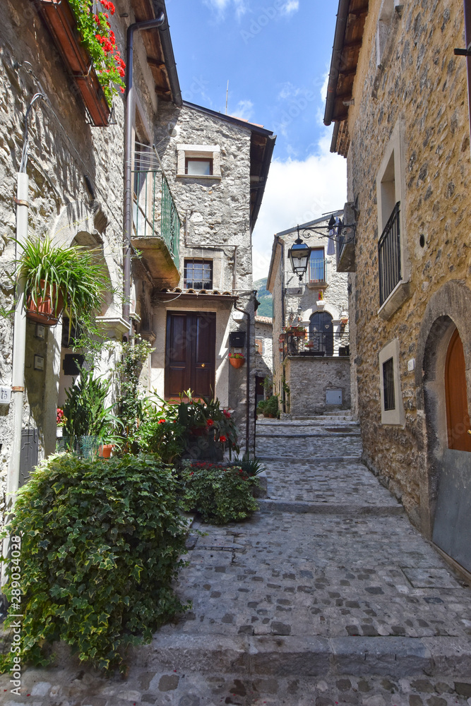 Barrea, Italy, 12/7/2019. Holidays in a town in the Abruzzo National Park