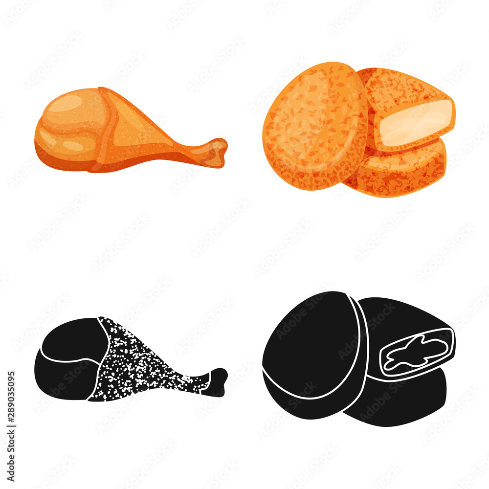Isolated object of product and poultry icon. Set of product and agriculture stock vector illustration. Isolated object of product and poultry icon. Set of product and agriculture stock vector illustration.