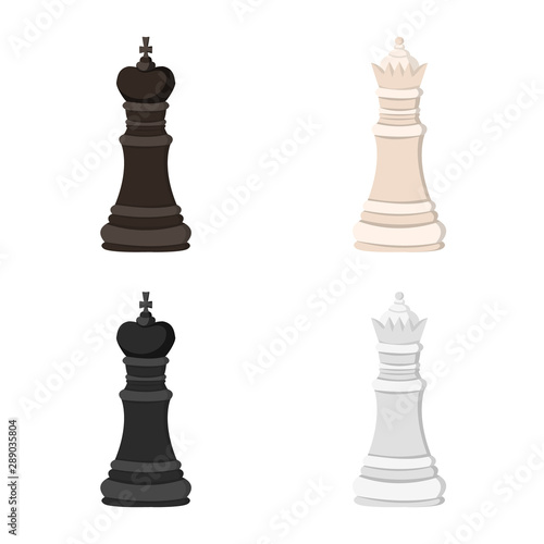Vector design of checkmate and thin symbol. Set of checkmate and target stock symbol for web.