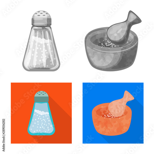 Isolated object of cooking and sea logo. Collection of cooking and baking stock symbol for web.