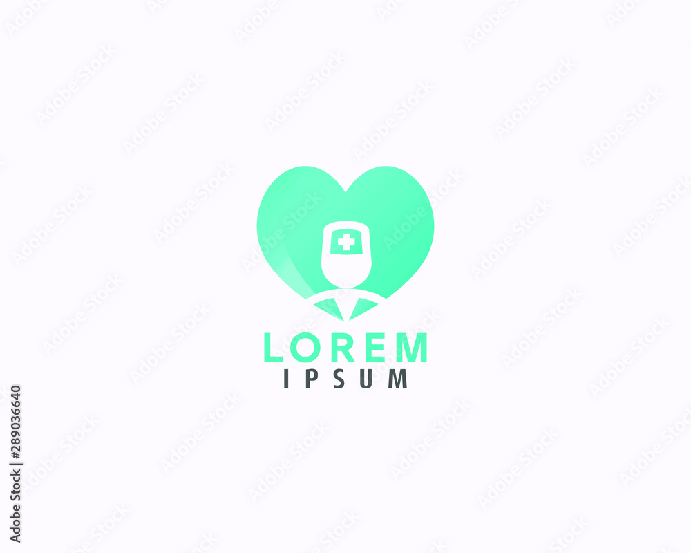 Abstract Heart Nurse awesome Medical Logo design template Abstract Heart Nurse awesome Medical Logo design template