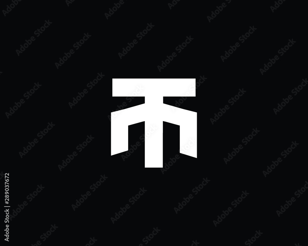 Creative and Minimalist Letter TM MT TN NT Logo Design Icon, Editable in Vector Format in Black and White Color Creative and Minimalist Letter TM MT TN NT Logo Design Icon, Editable in Vector Format in Black and White Color
