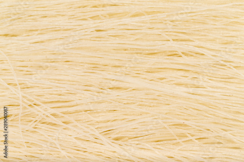 Closeup image of chinese rice glass noodles. Top view asian food background.