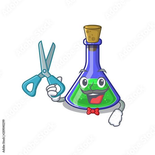 Barber magic potion in a mascot bottle