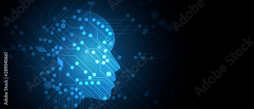 Conceptual technology illustration of artificial intelligence