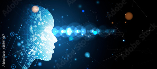 Conceptual technology illustration of artificial intelligence