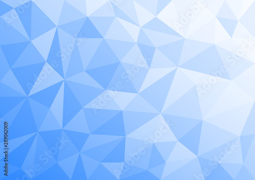 幾何学模様イラスト: 青グラデーションのポリゴン 
