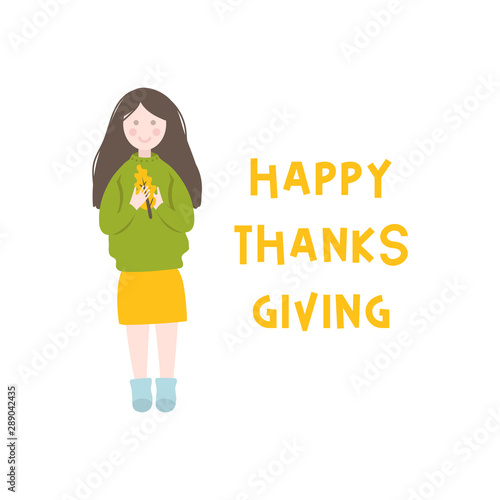 Happy thanksgiving card.