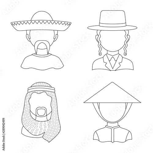 Vector design of imitator and resident icon. Collection of imitator and culture vector icon for stock.
