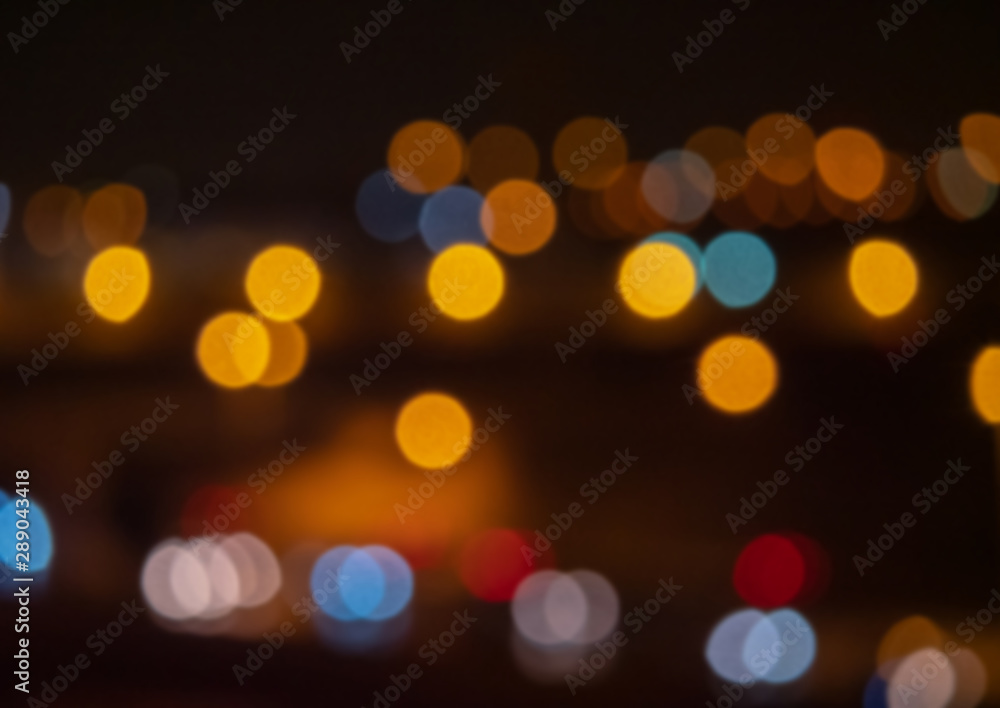 Bokeh from traffic car lights, Saudi Arabia Bokeh from traffic car lights, Saudi Arabia