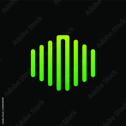 letter N abstract for information technology and digital. minimalist sound music equalizer icon. audio logotype Unique and simple element. -vector