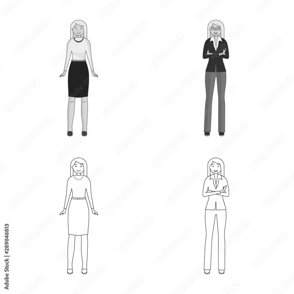 Vector illustration of posture and mood icon. Collection of posture and female stock symbol for web. Vector illustration of posture and mood icon. Collection of posture and female stock symbol for web.