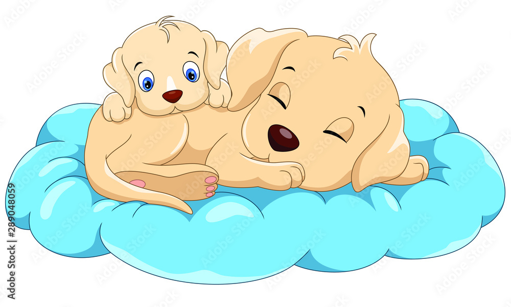 Vector illustrator of cute sleeping dog cartoon isolated on white background Stock Vector | Adobe Stock Vector illustrator of cute sleeping dog cartoon isolated on white background Stock Vector | Adobe Stock