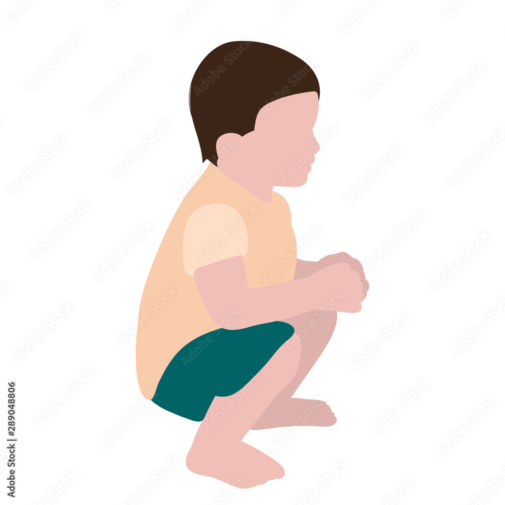 vector, isolated, flat style child, boy sitting vector, isolated, flat style child, boy sitting