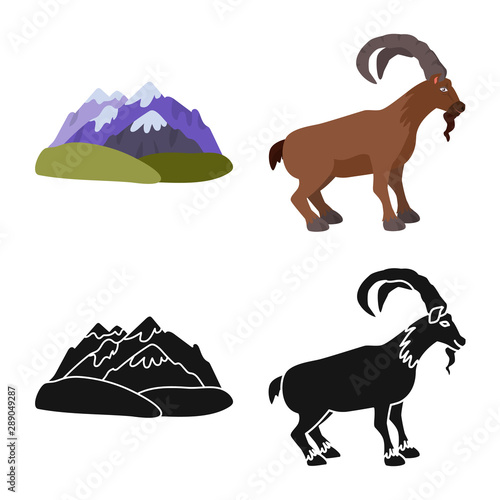 Vector design of culture and sightseeing logo. Set of culture and originality stock vector illustration.